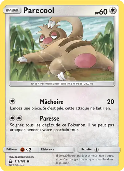 Image de la carte Pokemon Parecool 113/168