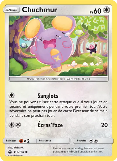 Image de la carte Pokemon Chuchmur 116/168