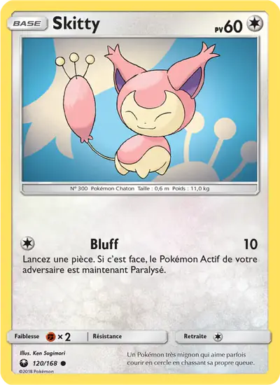Image de la carte Pokemon Skitty 120/168