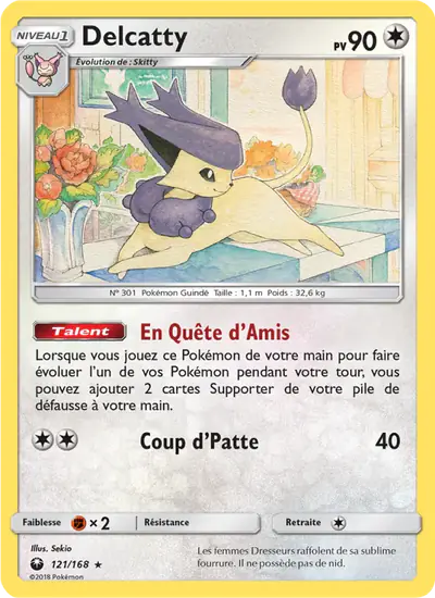 Image de la carte Pokemon Delcatty 121/168