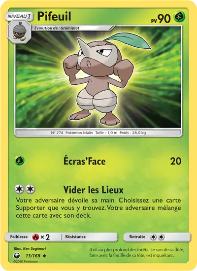 Image de la carte Pokemon Pifeuil 13/168