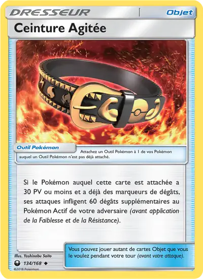 Image de la carte Pokemon Ceinture Agitée 134/168