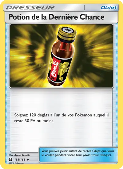 Image de la carte Pokemon Potion de la Dernière Chance 135/168