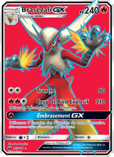 Image de la carte Pokemon Braségali GX 153/168
