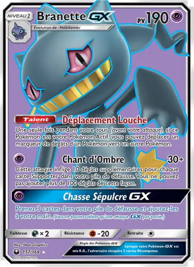 Image de la carte Pokemon Branette GX 157/168