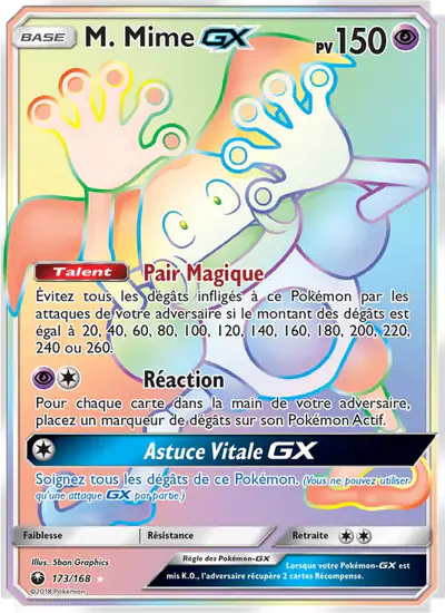 Image de la carte Pokemon M. Mime GX 173/168