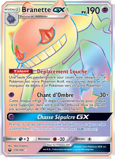 Image de la carte Pokemon Branette GX 174/168