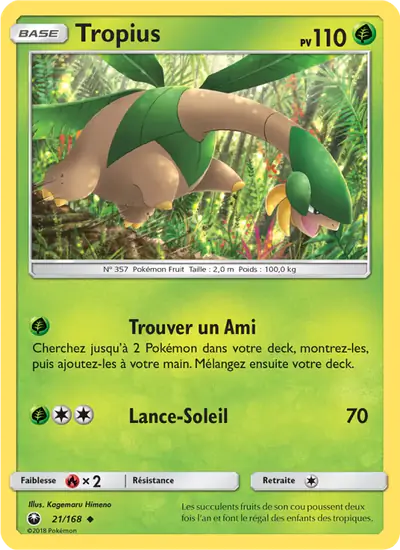 Image de la carte Pokemon Tropius 21/168