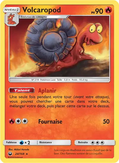 Image de la carte Pokemon Volcaropod 24/168
