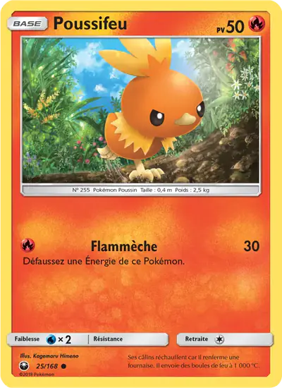 Image de la carte Pokemon Poussifeu 25/168