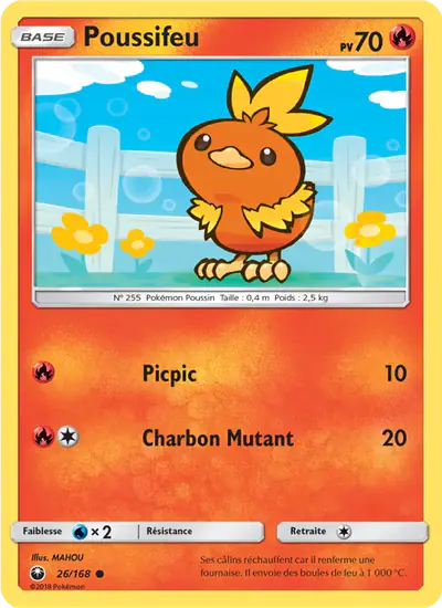 Image de la carte Pokemon Poussifeu 26/168