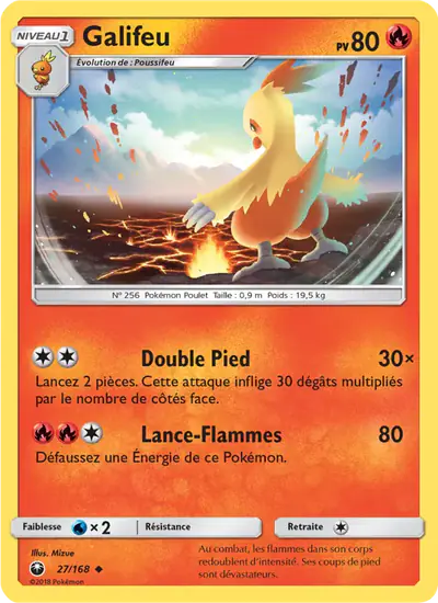 Image de la carte Pokemon Galifeu 27/168