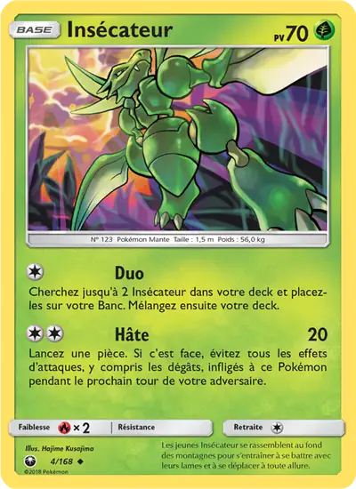 Image de la carte Pokemon Insécateur 4/168