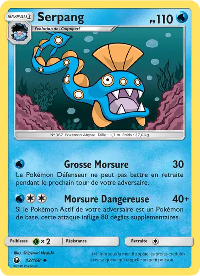 Image de la carte Pokemon Serpang 42/168