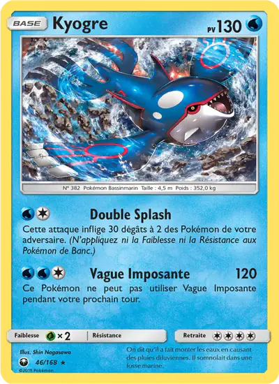Image de la carte Pokemon Kyogre 46/168