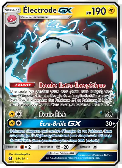 Image de la carte Pokemon Électrode GX 48/168