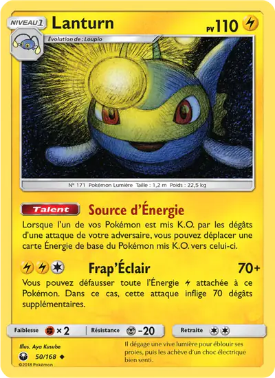 Image de la carte Pokemon Lanturn 50/168