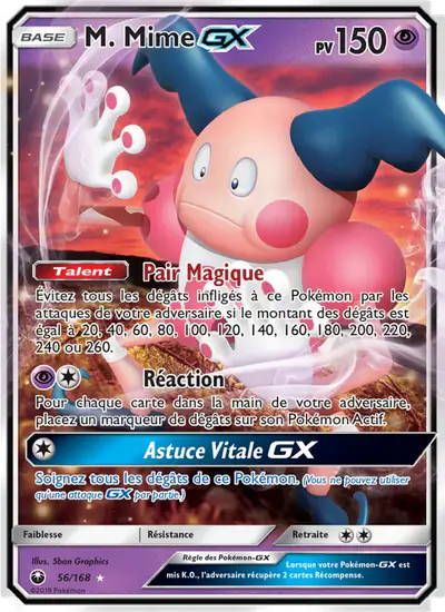 Image de la carte Pokemon M. Mime GX 56/168