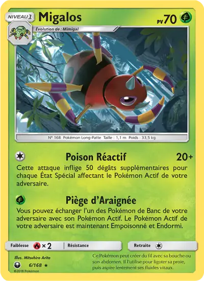 Image de la carte Pokemon Migalos 6/168