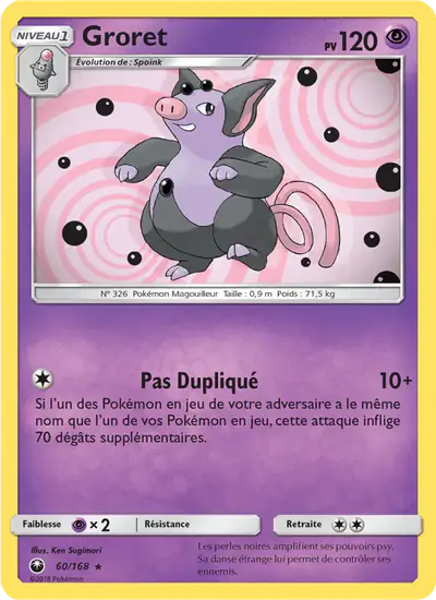 Image de la carte Pokemon Groret 60/168