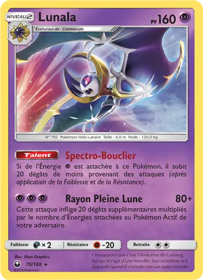 Image de la carte Pokemon Lunala 70/168