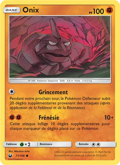 Image de la carte Pokemon Onix 71/168