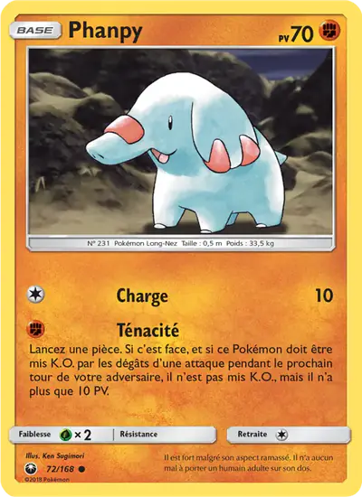 Image de la carte Pokemon Phanpy 72/168