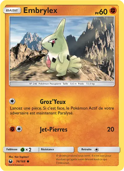 Image de la carte Pokemon Embrylex 74/168
