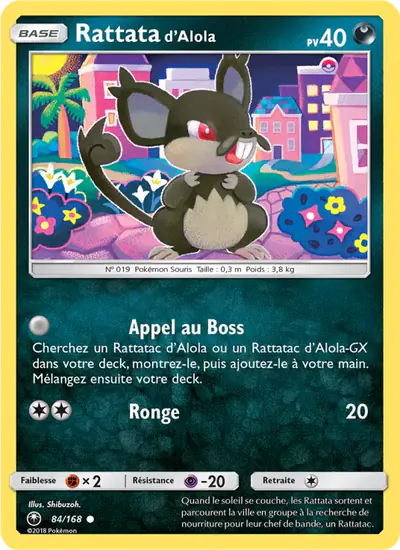 Image de la carte Pokemon Rattata d'Alola 84/168
