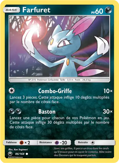Image de la carte Pokemon Farfuret 86/168