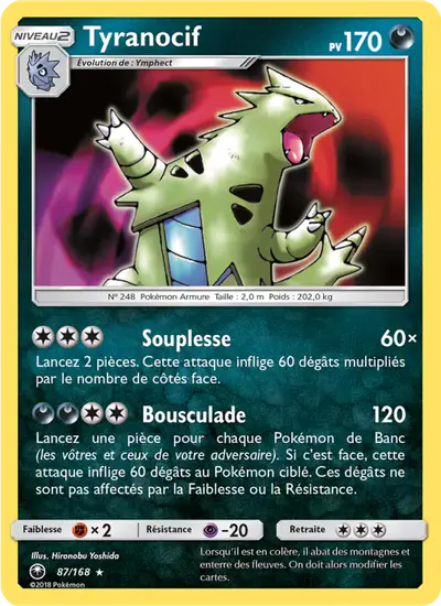 Image de la carte Pokemon Tyranocif 87/168