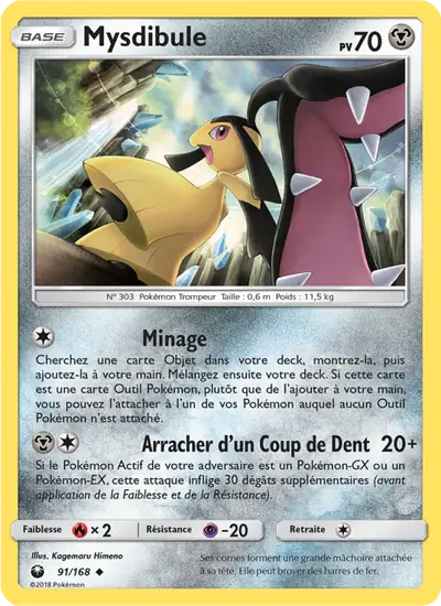 Image de la carte Pokemon Mysdibule 91/168