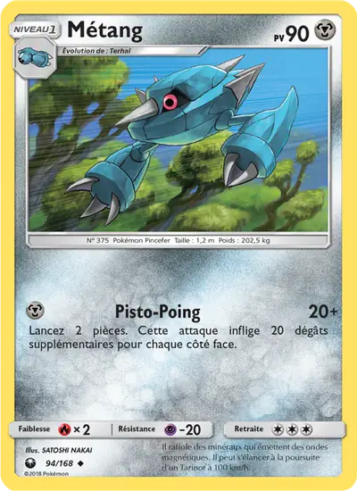 Image de la carte Pokemon Métang 94/168