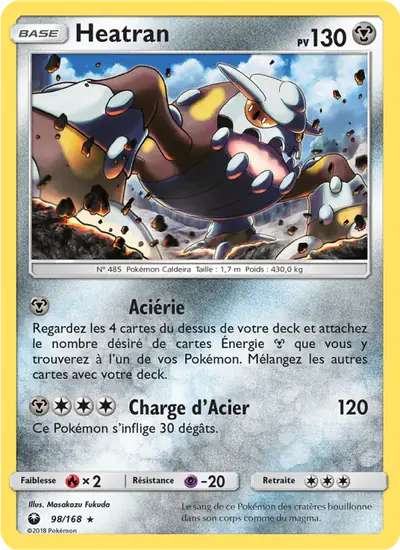 Image de la carte Pokemon Heatran 98/168