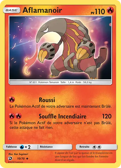 Image de la carte Pokemon Aflamanoir 10/70