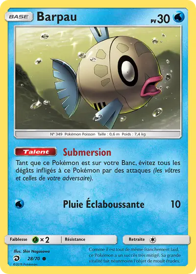 Image de la carte Pokemon Barpau 28/70