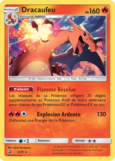 Image de la carte Pokemon Dracaufeu 3/70