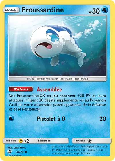 Image de la carte Pokemon Froussardine 31/70