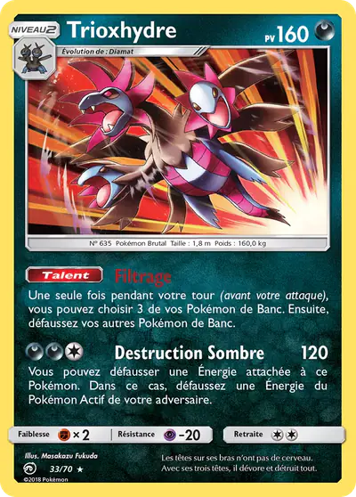 Image de la carte Pokemon Trioxhydre 33/70