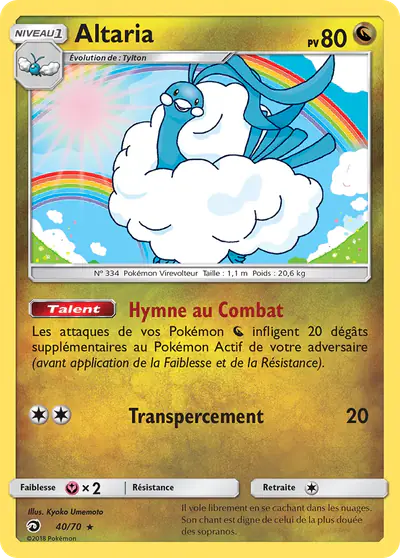 Image de la carte Pokemon Altaria 40/70