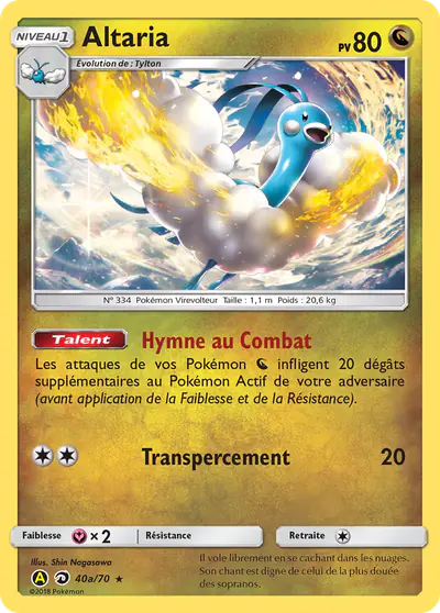 Image de la carte Pokemon Altaria 40a/70