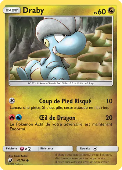 Image de la carte Pokemon Draby 42/70