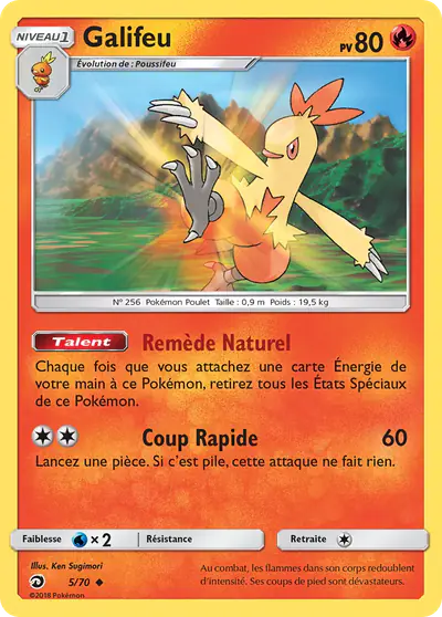 Image de la carte Pokemon Galifeu 5/70