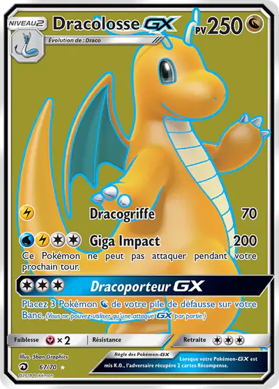 Image de la carte Pokemon Dracolosse GX 67/70