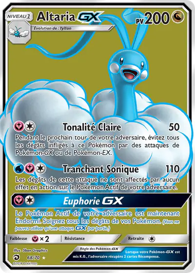 Image de la carte Pokemon Altaria GX 68/70