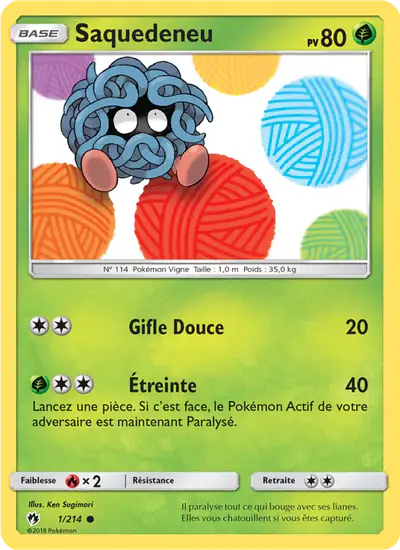 Image de la carte Pokemon Saquedeneu 1/214