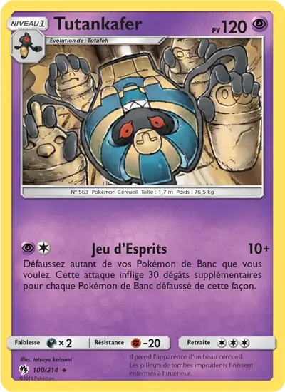 Image de la carte Pokemon Tutankafer 100/214