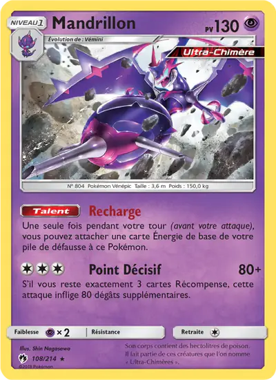 Image de la carte Pokemon Mandrillon 108/214