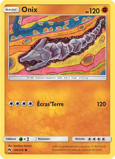 Image de la carte Pokemon Onix 109/214