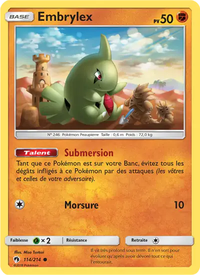 Image de la carte Pokemon Embrylex 114/214